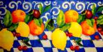 053 Lemons,  Oranges - 3 ply (blue) - Stewo